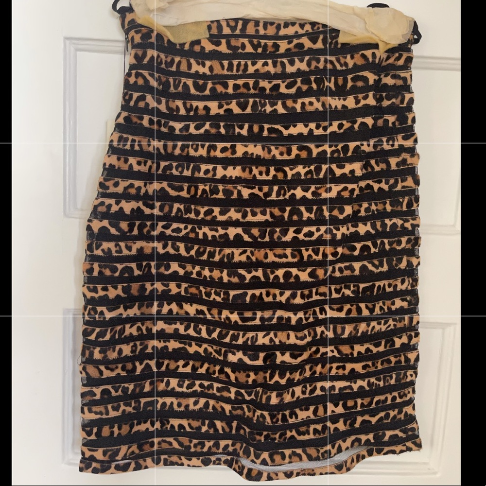 Jovani Leopard and Black Skirt Size 0